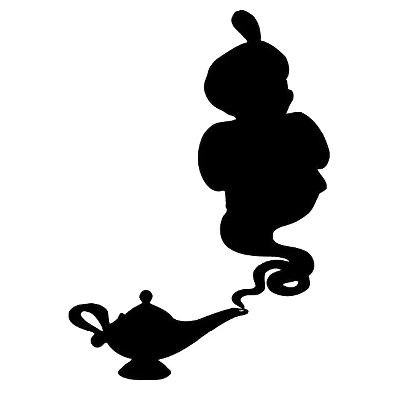 

Car Sticker Alladin Light Cartoon Fashion Car Sticker Black/silver 10.8cm * 15.3cm