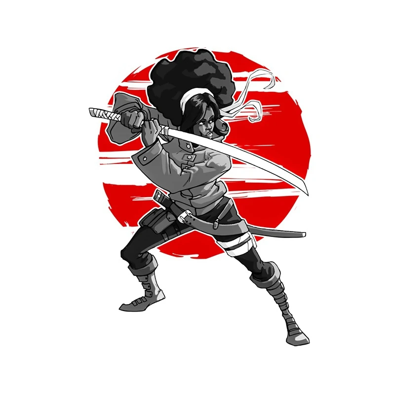 

Hot Sell Woman Samurai Car Assessoires Stickers Personality Trunk Bumper Decal Cover Scratches Waterproof Car Decor Accessories