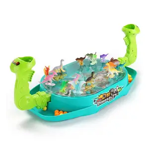 Children Catapult Marble Toy Dinosaur Battle Board Play Parent-child
Double Game Machine Educational 2-player Battle Table Games