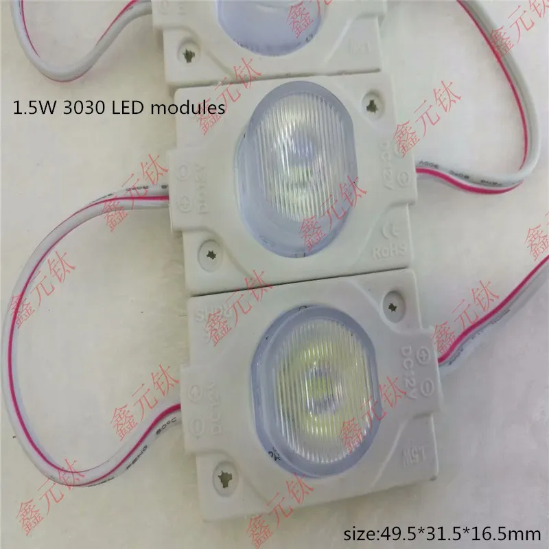 

3030 1leds modules 1.5w 12v white warm white diffusing lens ultra brightness Advertising word lamp Waterproof 20pcs/lot