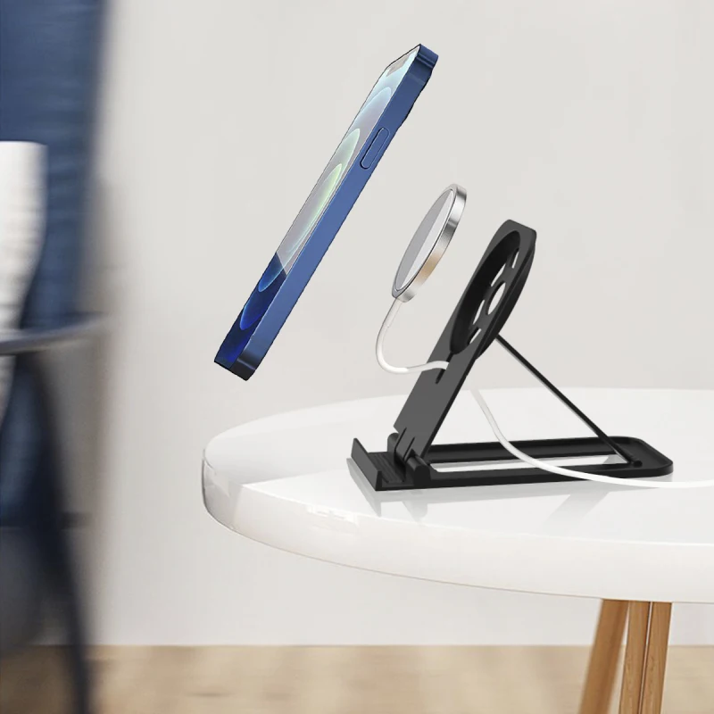 

1PC Wireless Charging Stand Cell Phone Charger Holder Stable Folding Portable Stand Accessories For iPhone Wireless Charging