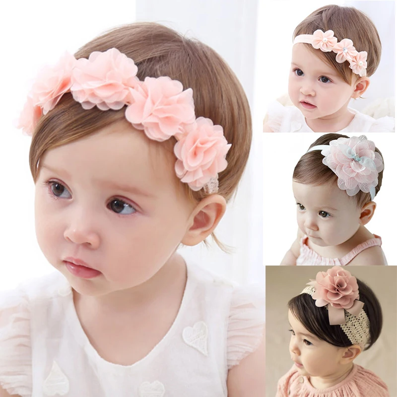

Baby Headband Flower Girls Bows Toddler Hair Bands for Baby Girls Kids Headbands Turban Newborn Haarband Baby Hair Accessories