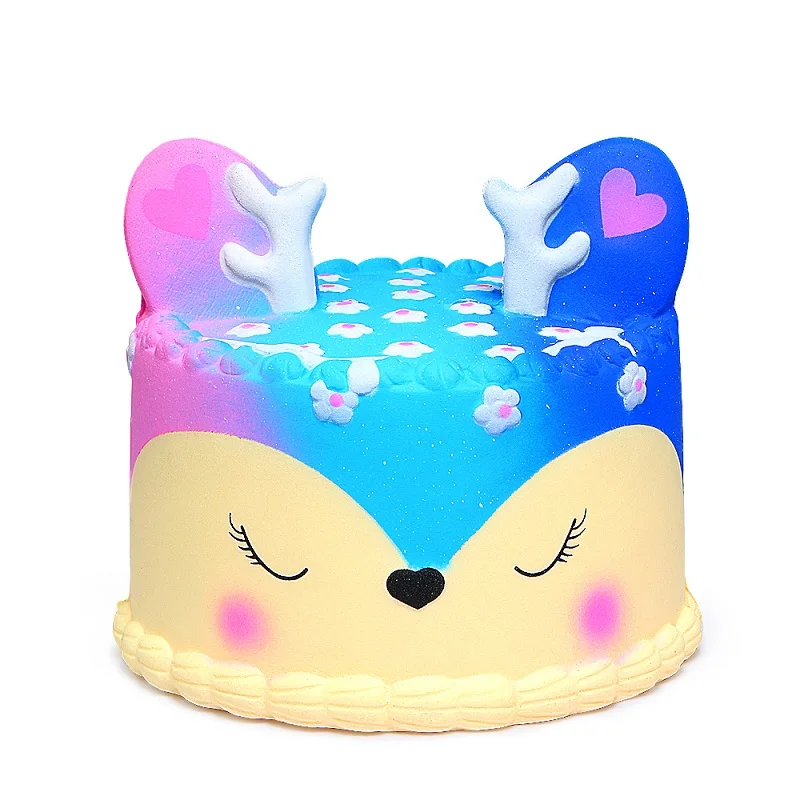 Джамбо кавайный торт Сжимаемый Галактический олень крем ароматизированный