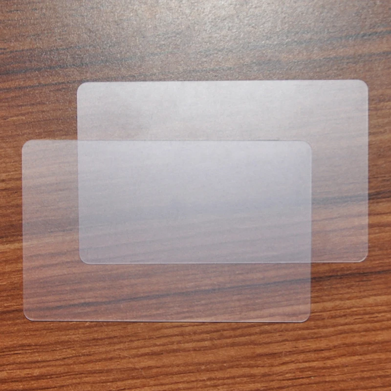 High Quality CR80 PVC Plastic Clear/Translucent/Transparent Blank Card