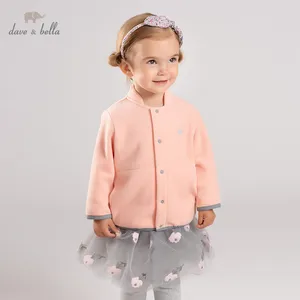 DB11932 dave bella осень унисекс детская куртка, модная верхняя одежда, симпатичное Детское пальто