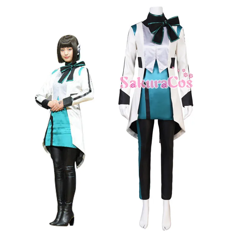 

Anime Kamen Rider Zero-One izzy Battle Suit Lovely Dress Gothic Uniform Cosplay Costume Full Set+Hat Halloween Free shipping