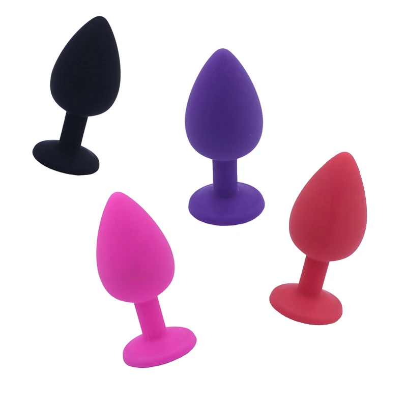 Силиконовая Анальная пробка анальная унисекс покрытая бижутерией для секса