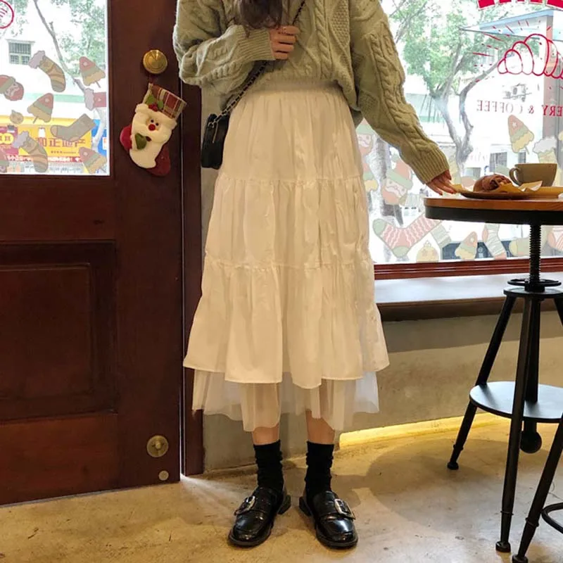 Осенне-зимняя длинная юбка в стиле бохо женские пляжные юбки с высокой талией и