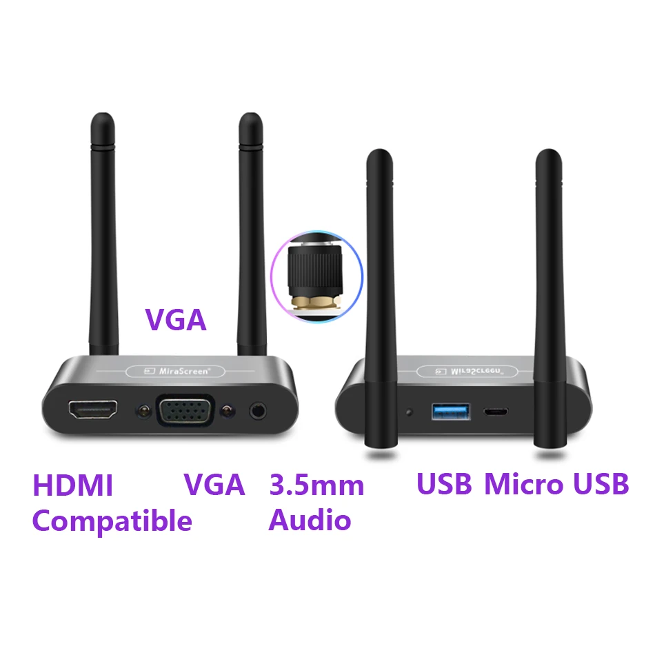 MiraScreen WiFi приемник HDMI совместимый VGA Автомобильный дисплей anycast Miracast TV Dongle DLNA Airplay 5G