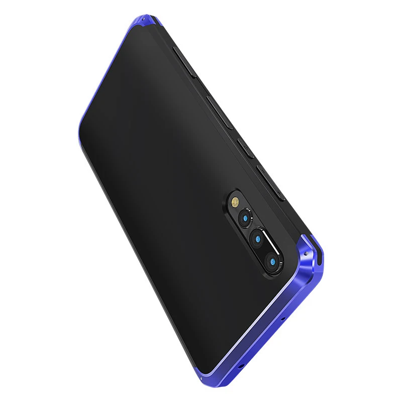 Роскошный чехол для Huawei P20/P20 Pro 360 полная защита 3в1 Алюминиевый металлический ПК