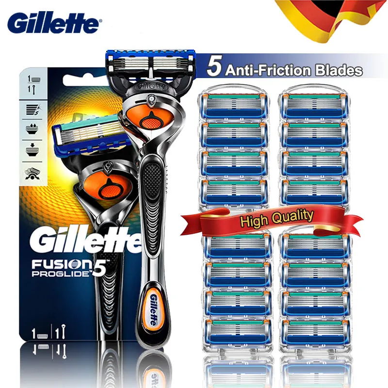 Cuchillas de afeitar para Gilllette Fusion 5 Proglide Proshield, cabezal de afeitado...