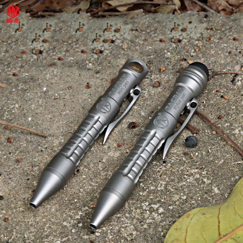 Jual 1 Buah Peralatan Portabel Pena Baut Taktis Multifungsi Pena EDC Baut Aloi Titanium Pena Gel Pena Tulis Tanda Tangan Tekan Pegas