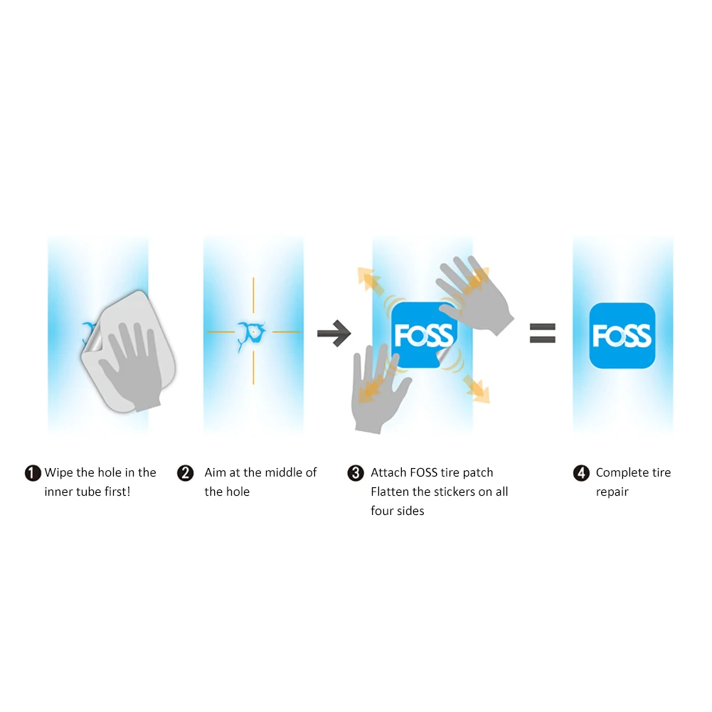für foss 6 stücke set fahrrad reifen patch reparatur werkzeug rennrad innenrohr patch reparatur pad mtb fahrrad reparatur werkzeug free glob