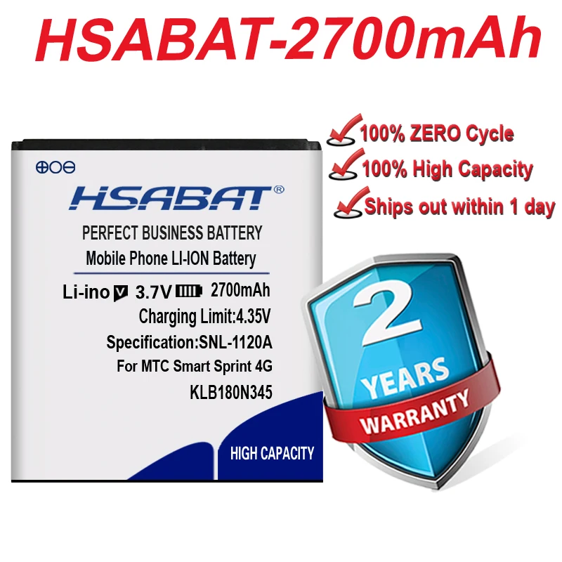 HSABAT топ бренд 0 цикл новейший 2700mAh батарея для MTC Smart Sprint 4G KLB180N345 в номер