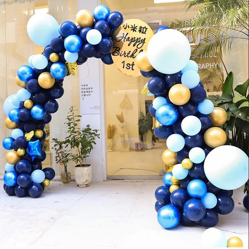 

1set DIY Balloon Garland Kit Arch Set Black Gold Balloons Birthday Party Background Decor for Baby Shower Bridal Shower Wedding