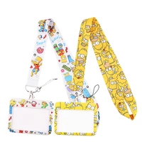 yl668 cute cartoons anime lanyard for bus credit bank card id keys badge holder keychain keyring jewelry fans gifts accessories