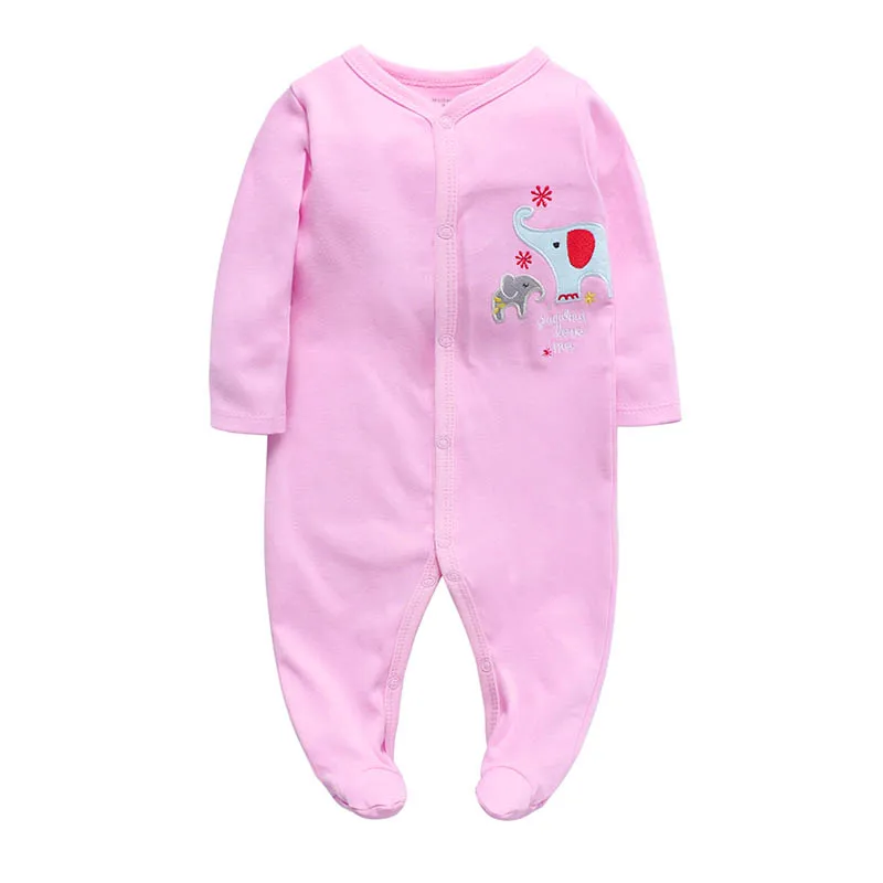 2Pcs/set Newborn Baby Footies Cotton Baby Boy Footies For Kids Clothes Long Sleeve Baby Pajamas Baby Girl 0-12M