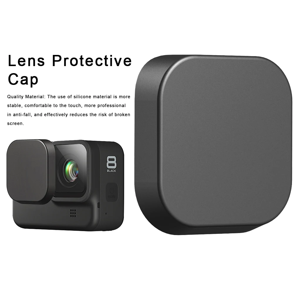 

Крышка для объектива камеры Мягкий силиконовый защитный чехол для GoPro Hero 5/6/7/8 черные защитные крышки для объектива экшн-камеры