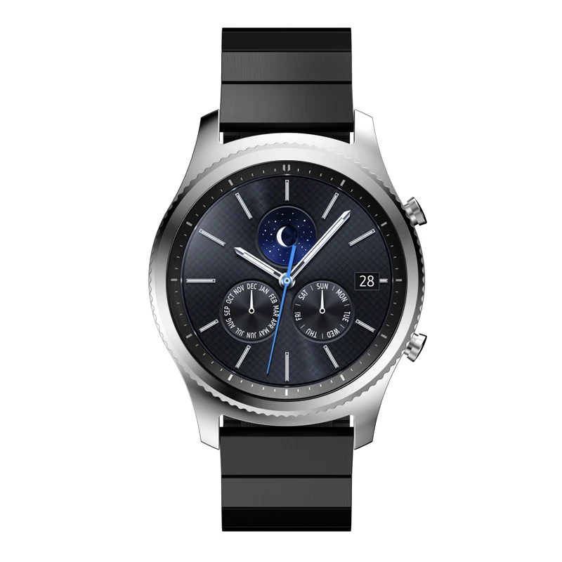 22 мм 20 мм ремешок для часов samsung galaxy watch gear s3 frontier 46 мм 42 мм huawei GT часы из нержавеющей стали Бабочка Пряжка ремешок