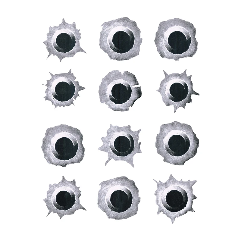 

For Waterproof DIY Car Side Stickers 3D Bullet Hole Funny Decal Auto Motorcycle Decoration Sticker Vinyl for KIA Aodi,23cm*29cm