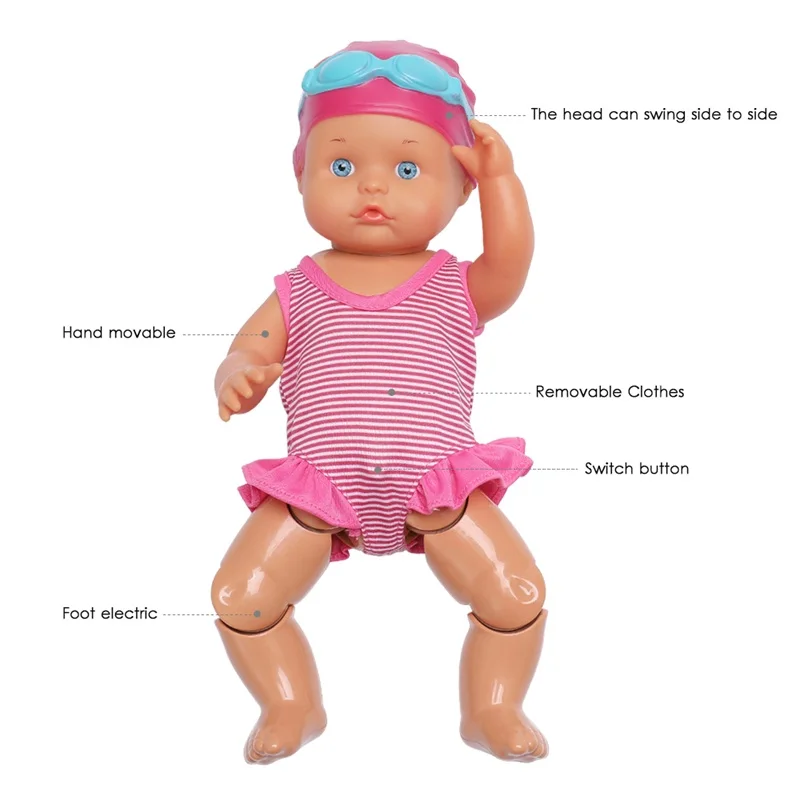 Водонепроницаемая кукла для плавания 33 см умные электрические куклы обучения
