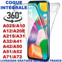 coque intgrale 360 transparente for samsung a41 a51 a21s a71 a10 a20e a40 a50 a70