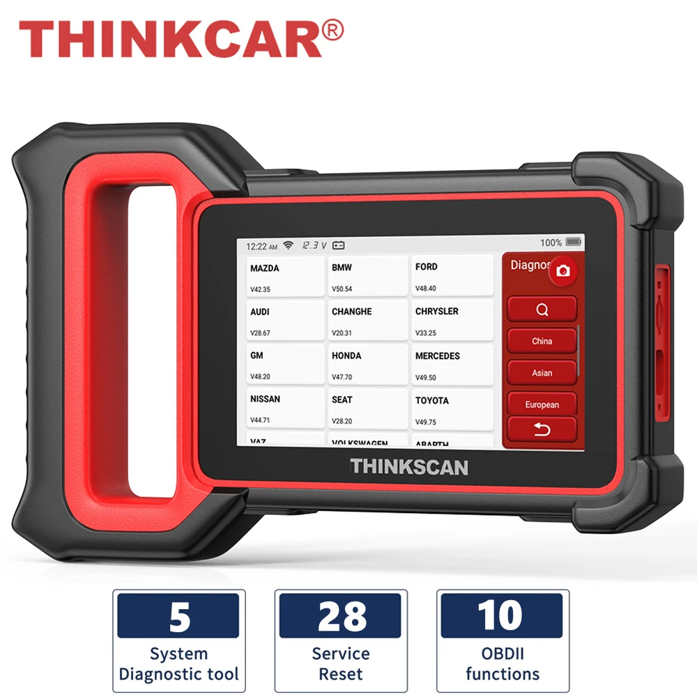 

THINKCAR Thinkscan Plus S4 OBD2 Diagnostic Tools TPMS Oil DPF ABS Reset ABS SRS ECM TCM BCM System EOBD OBDII Scanner Engine