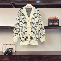 thick cardigan women sweater autumn winter 2021 new korean version of loose lazy style wild western knitted jacket top