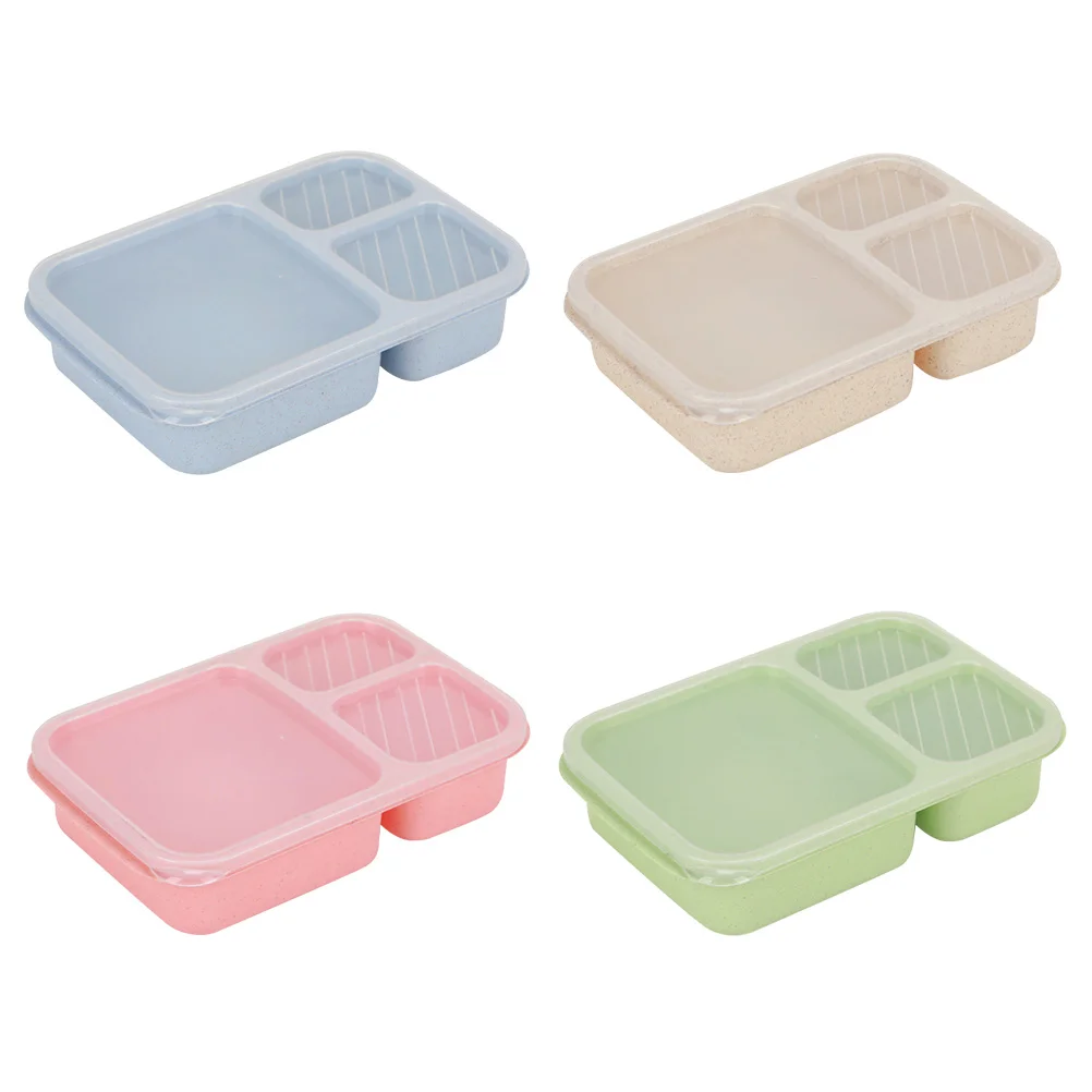 

4Pcs Portable Bento Boxes Multi-function Lunch Boxes Durable Sealed Lunch Boxes