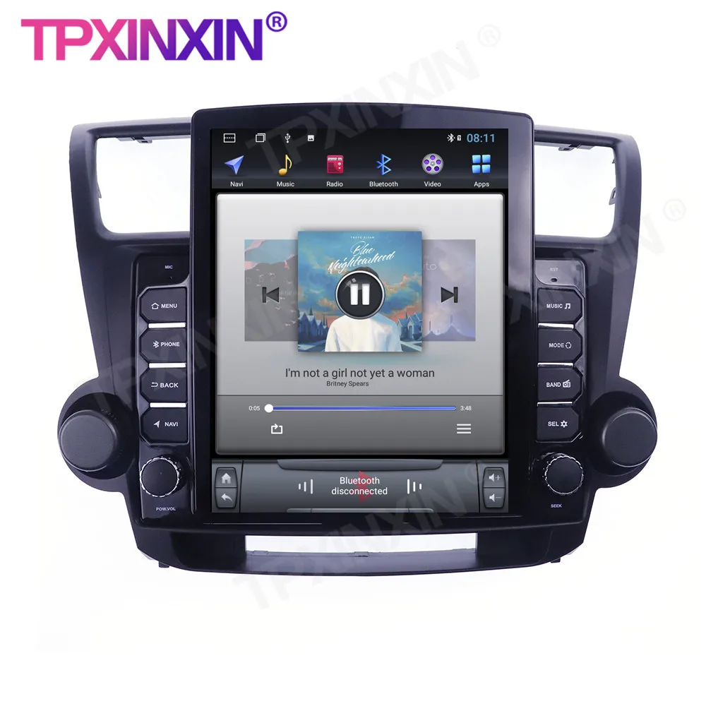 구매 Toyota Highlander 2008-2013 무선 Carplay 6G + 128G Android 10.0 GPS 차량용 멀티미디어 플레이어 Headunit Audio Radio Navition