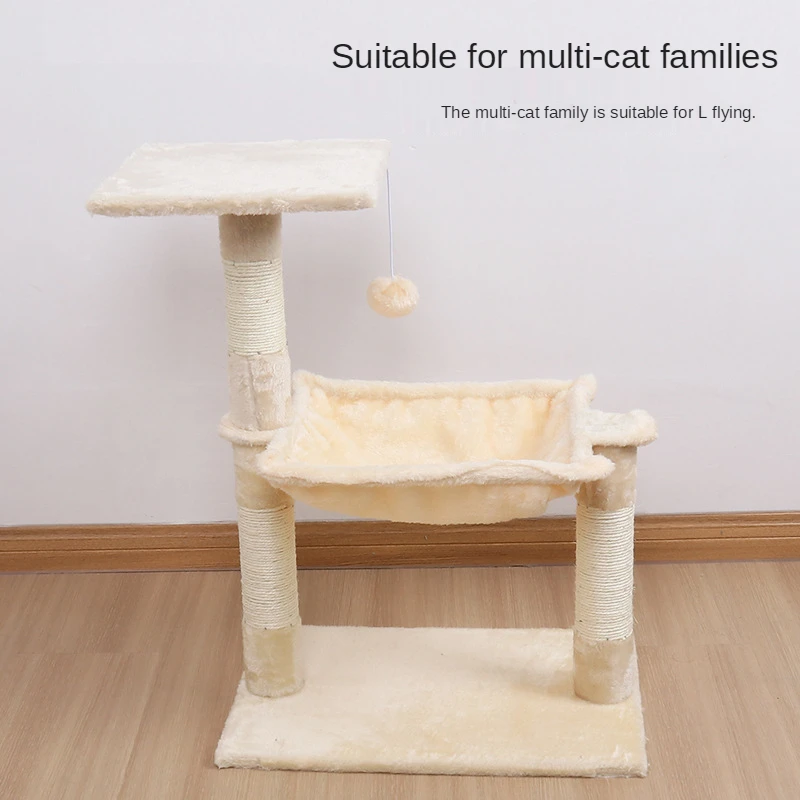 

Small and Medium-sized Sisal Cat Climbing Frame Cat Litter Plush Warmth Litter Grinding Claw Cat Scratching Post Cat Toy