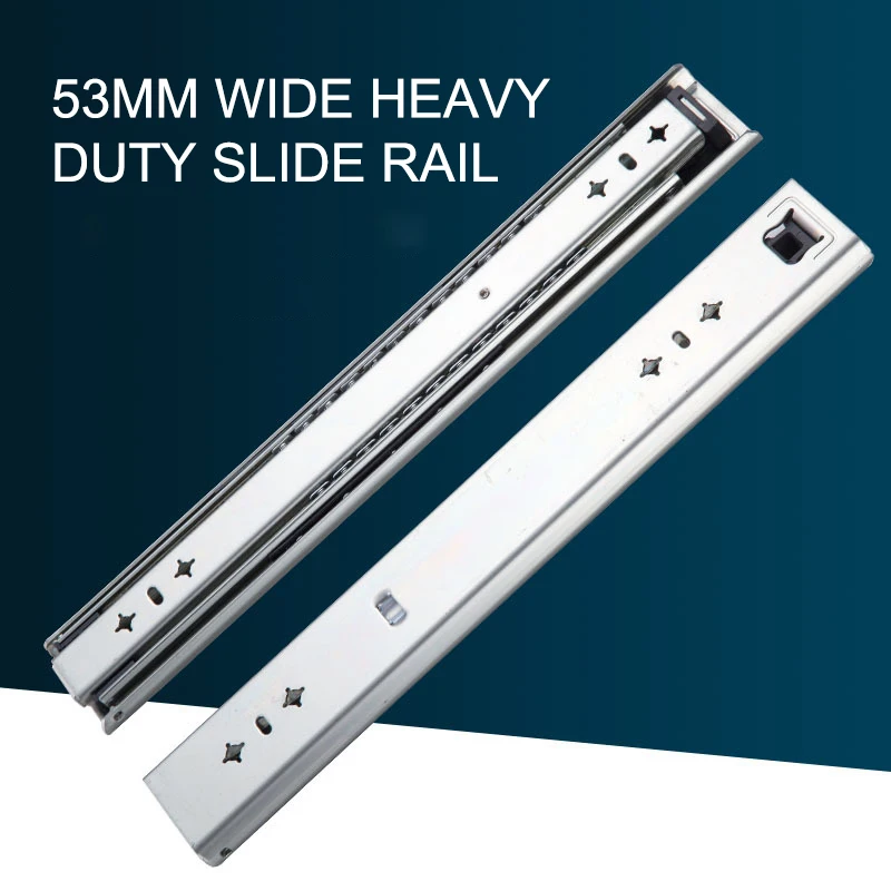Heavy Slide Rail 53 Wide Three Section/ Thickened / Industrial Duty Drawer Runners Full Extension 120kg Bearing | Обустройство дома
