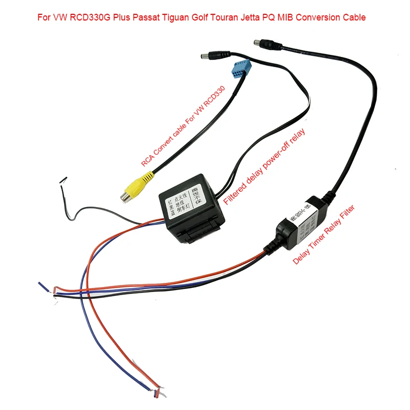 

Car Rear View Camera Delay Timer Relay Filter For VW RCD330 RCD330G Plus Passat Tiguan Golf Touran Jetta PQ MIB Conversion Cable