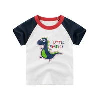 27kids cartoon dinosaur tshirt girl boy cotton baby boys shirt for summer child t shirts new children kids tops tees