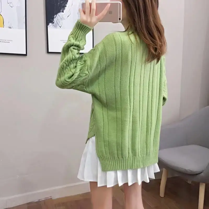 Женский свободный свитер в Корейском стиле Новинка 2021 года Сезон осень-зима