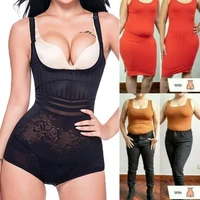 women plus size bodysuit seamless waist trainer slimming shapewear postpartum body shapers tummy fat burner