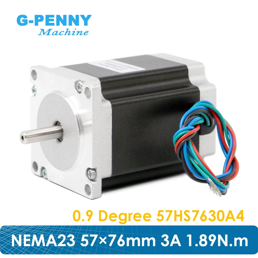 

New arrival! G-penny Nema23 57x76mm Stepper Motor 0.9deg 1.89Nm 3A 270Oz-in D=8mm 4wires For CNC machine and 3D printer