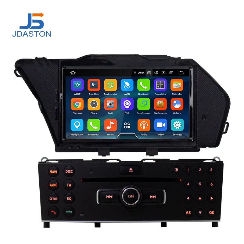 JDASTON Android 9,0 автомобильный dvd-плеер для Mercedes Benz GLK 2008 2009 2010 Мультимедиа gps стерео 1Din Автомагнитола 4+ 64