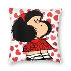 Наволочка Mafalda Power с удивленным лицом, домашний декор, милая Подушка Quino, 45x45 см, наволочка для гостиной