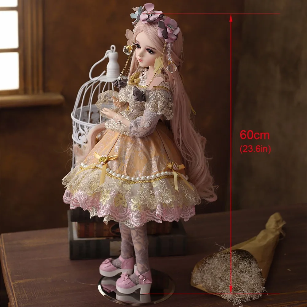 

VICIVIYA Bjd Dolls Model changeable Eyes Kids Toys Makeup Shop Doris Doll Princess dress Multiple Joints for Christmas Gift