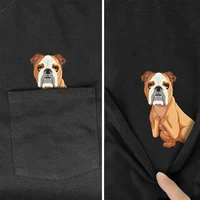 t shirt fashion brand summer pocket funny dog printed t shirt men for women shirts hip hop tops black cotton tees style 4