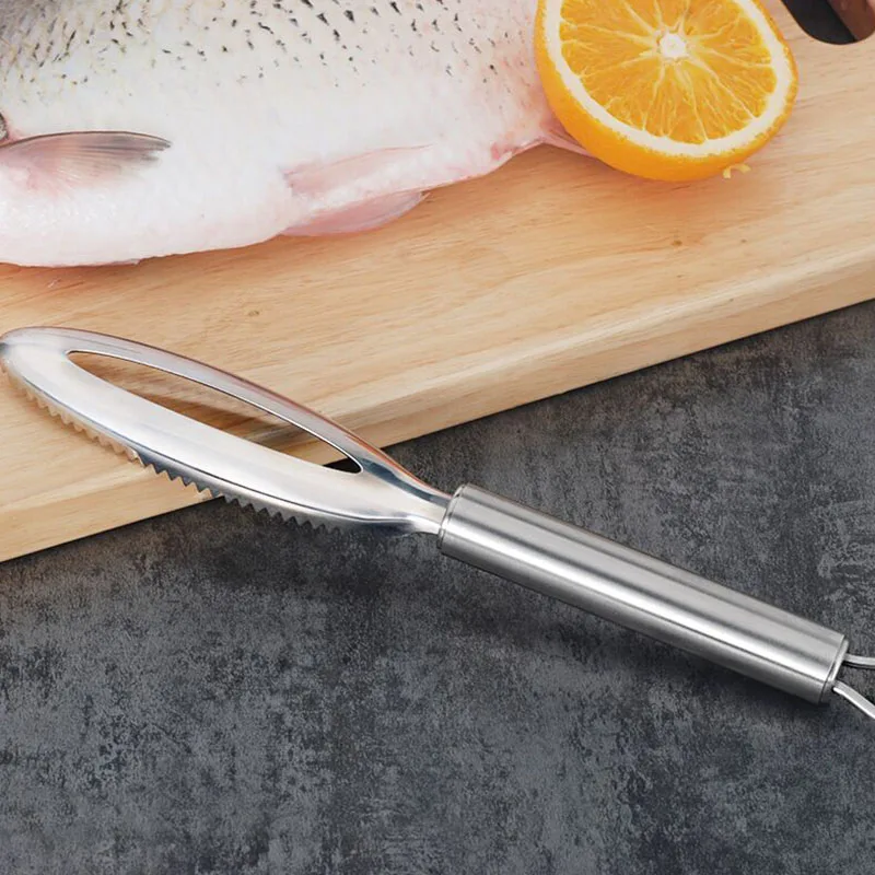 304 нержавеющая сталь рыбочистка щетка кухонный инструмент рыболовные чешуи