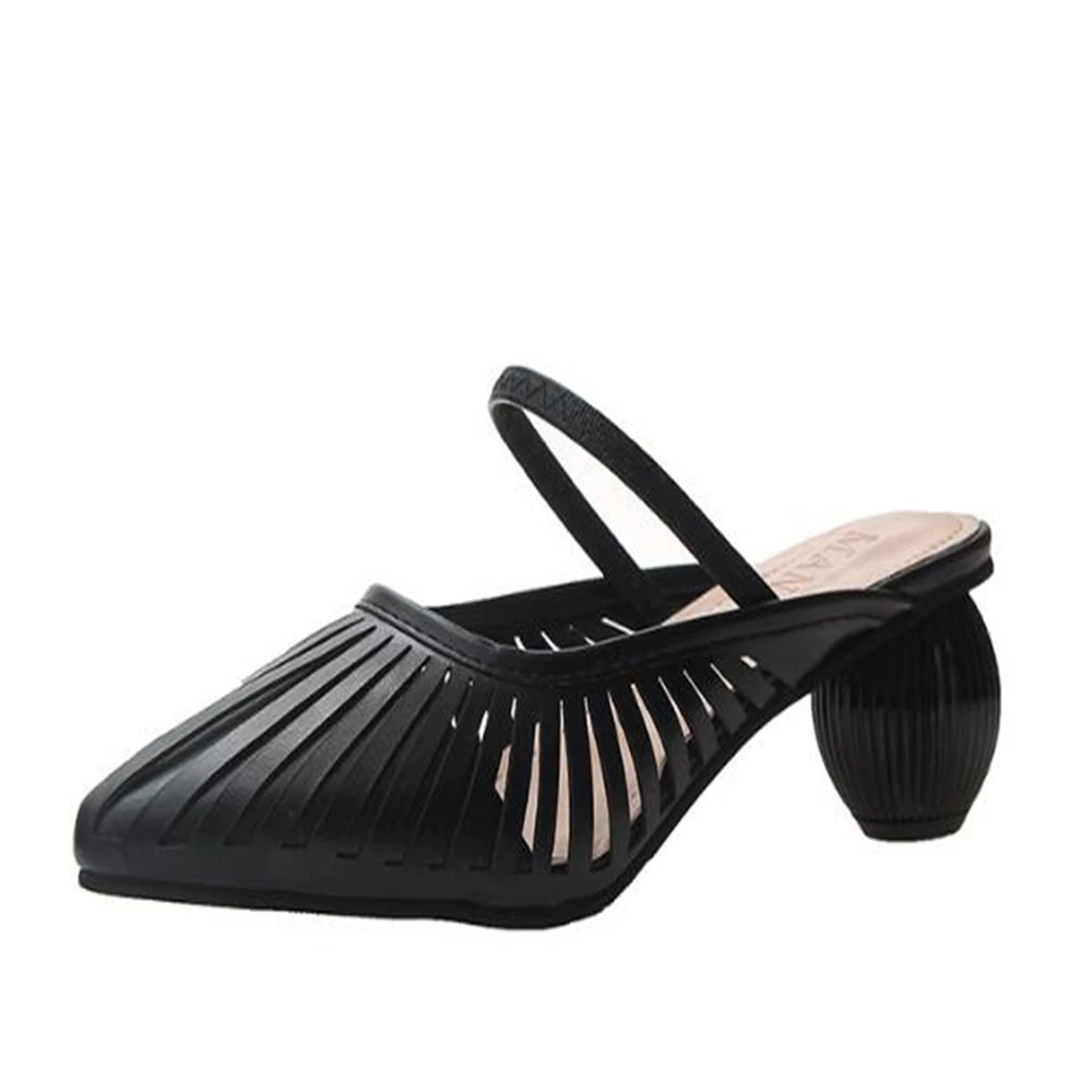 Пикантные босоножки женская обувь на квадратном каблуке цвет белый черный