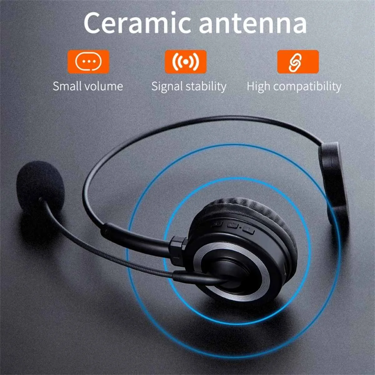 

Wireless Bluetooth-Compatible Earphone With Microphone Long Standby for Business Trucker Driving Car High Sensitivity Handsfree