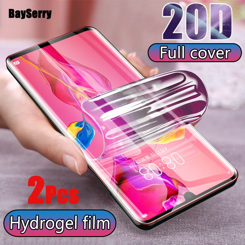 Гидрогелевая пленка для Huawei P40 P30 P20 Mate 20 Pro защитная экрана Honor 9X 8X 30 10 не стекло 2 шт.