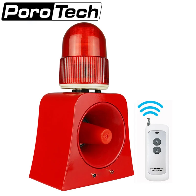 Enlarge SF-502 Industrial Audible and Visual Alarm Device Beacon Siren Alarm Sound support 100m Wireles Remote Control