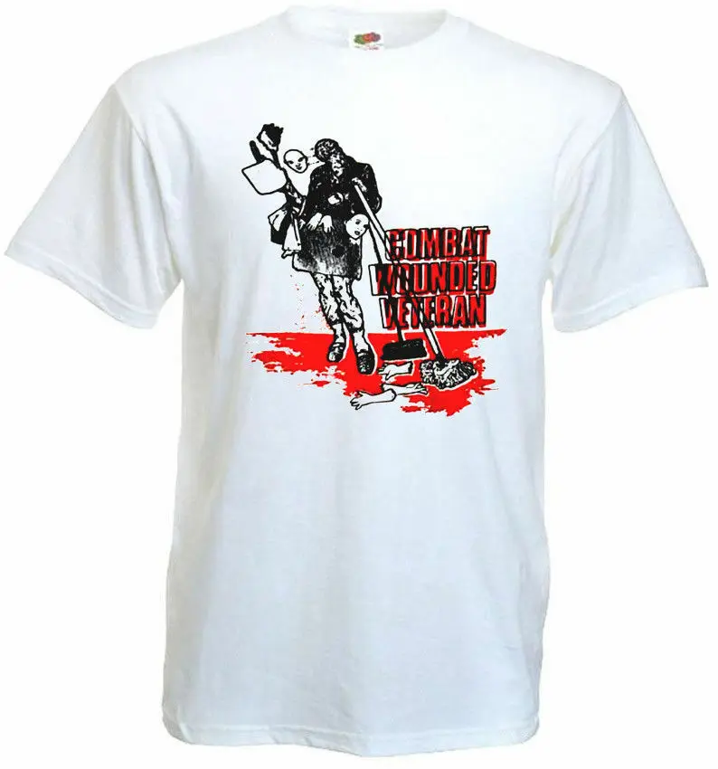 Боевой раненный футболка ветерана белый powerviolence grindcore все размеры S 5XL| |