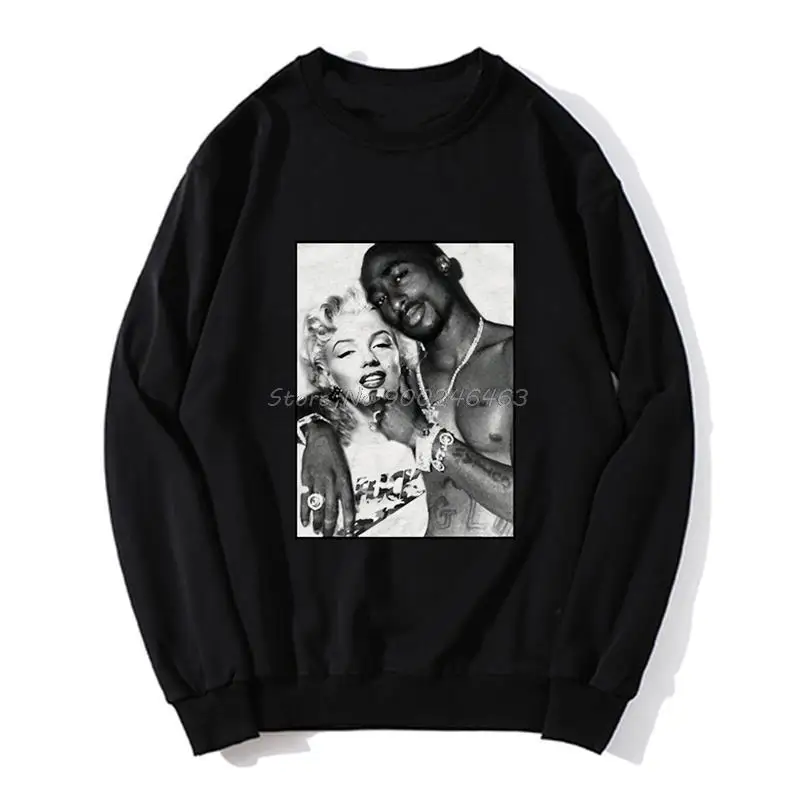 Мужская толстовка с капюшоном Marilyn Monroe 2Pac Тупак Шакур свитшот уличная одежда в