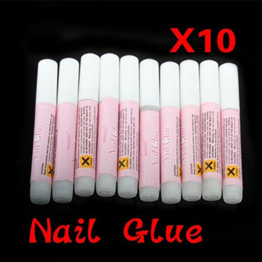 10pcs Mini Beauty Nail Glue False Art Decorate Tips Acrylic Accessories 2g Rhinestones user | Красота и здоровье