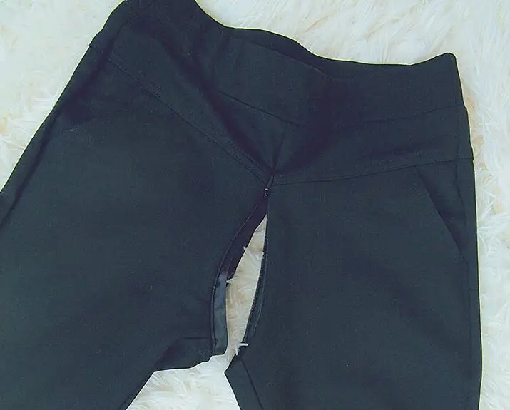 Открытый секс женские штаны джеггинсы одежда пикантная открытая промежность